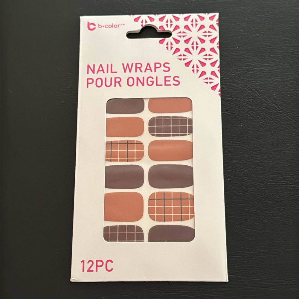 NEW: B*Color Nail Wraps - Browns Fall Plaid